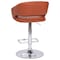Flash Furniture Cognac Vinyl Adjustable Height Barstool CH-122070-BR-GG - alternate 3